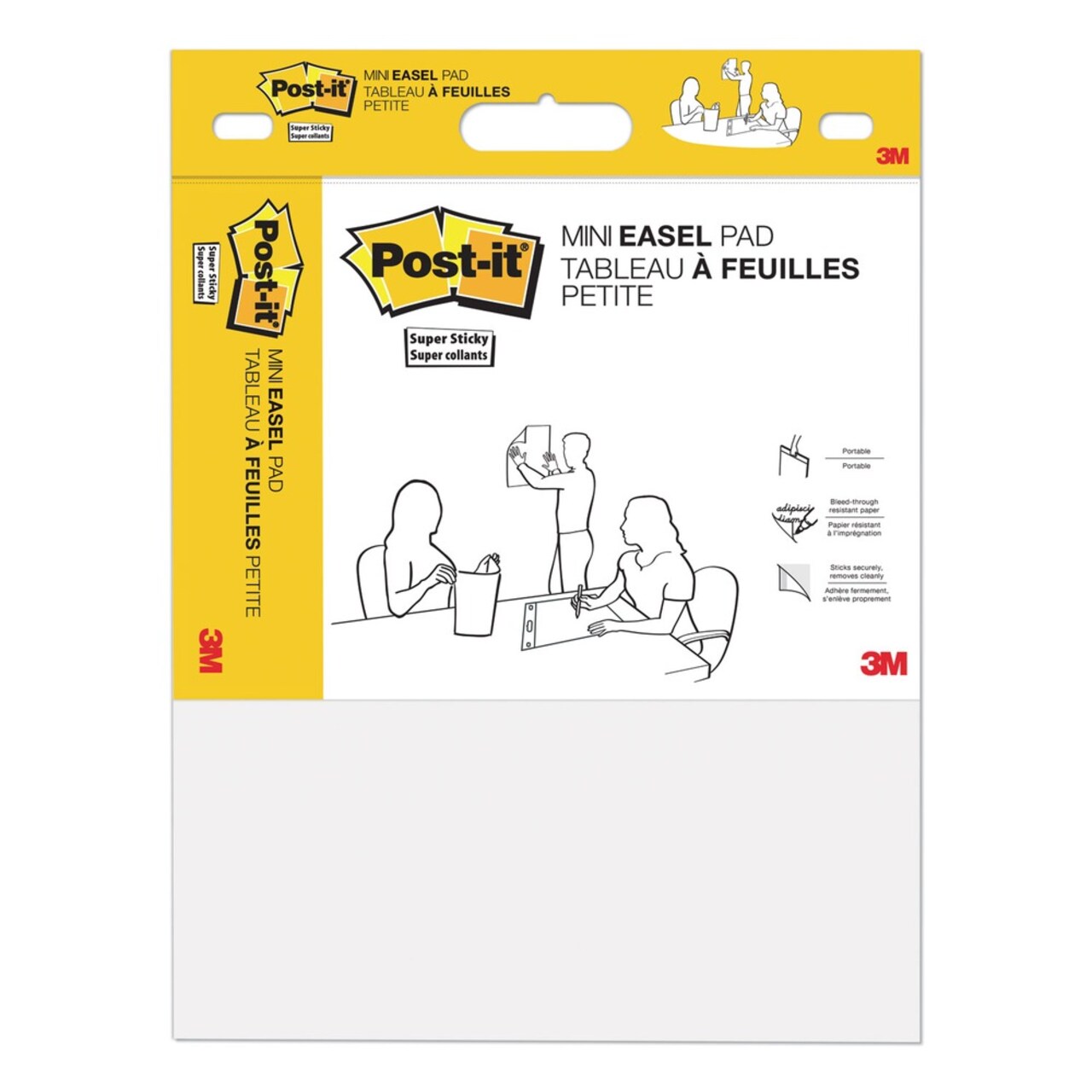 Post-it Easel Pads Super Sticky 15 in. x 18 in. 20 Sheets Unruled Vertical-Orientation Self-Stick Easel Pads - White (2/Pack)